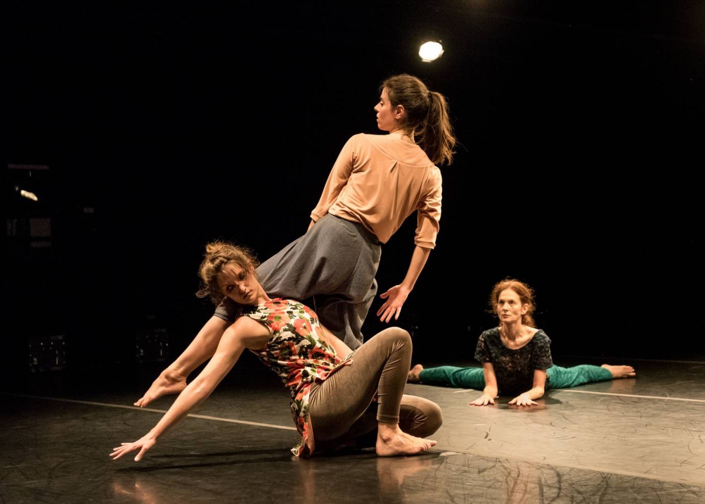 Jodi Melnick, EmmaGrace Skove-Epes and Maggie Thom in Moment Marigold.
